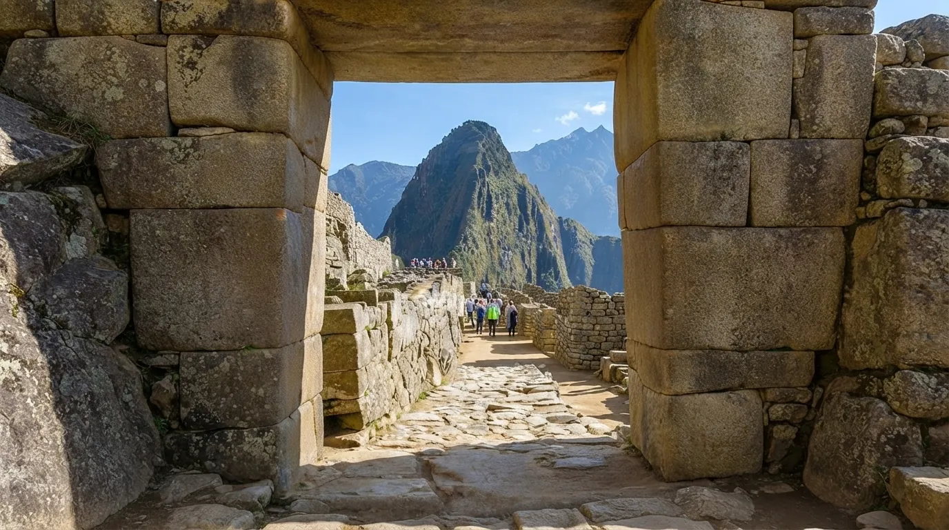 Machu Picchu citadel entrance where the Aguas Calientes bus drops you off