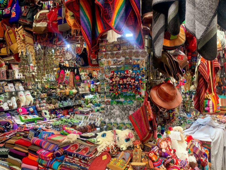 Shopping and Souvenirs in Aguas Calientes Near Machu Picchu